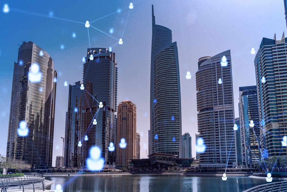 Dubai skyline digital connection e-invoicing