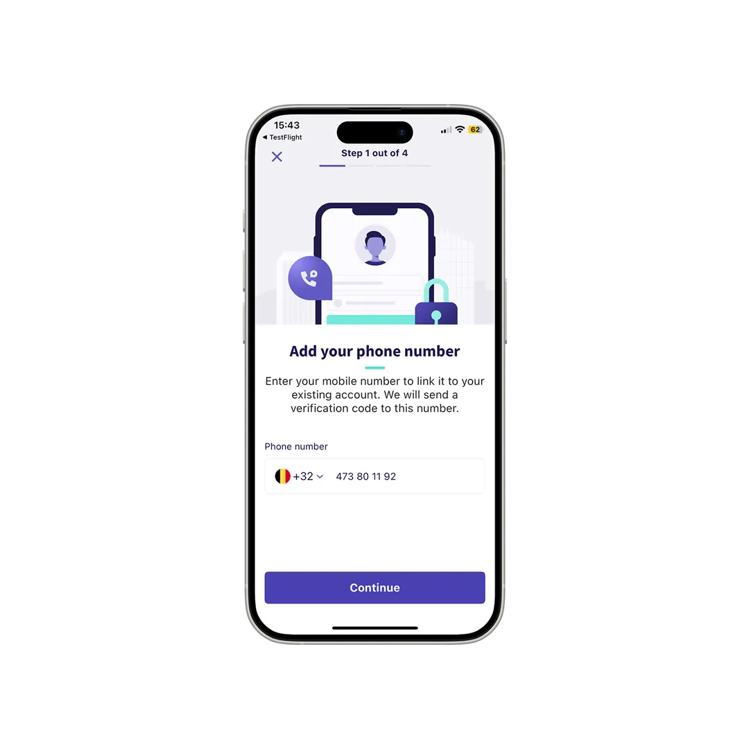 Step 2 - Start identification (mobile) 