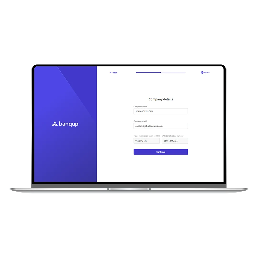 Step 3 - Provide company details (desktop) 